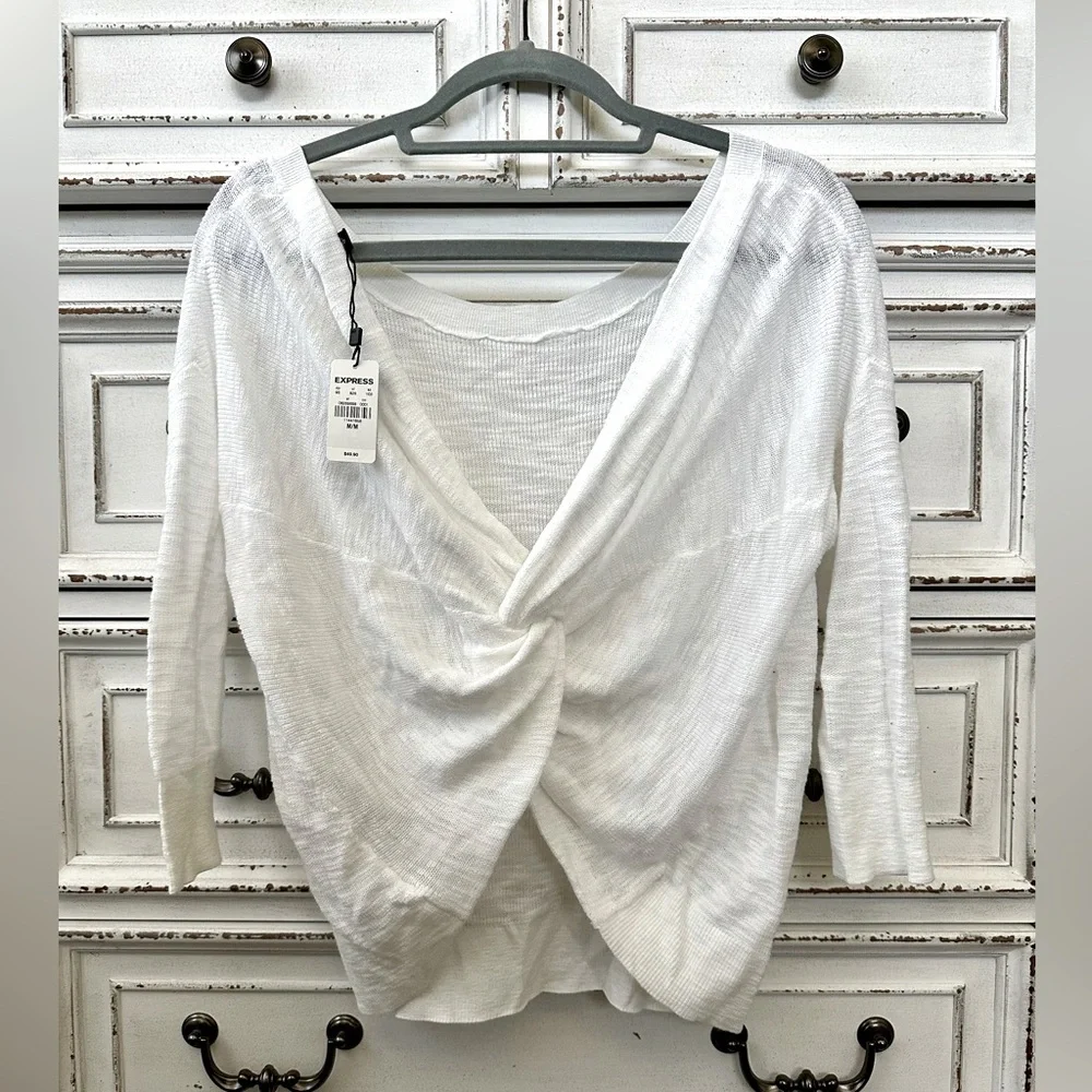 NEW* EXPRESS Twist Back Sweater | Medium - Picture 1 of 5